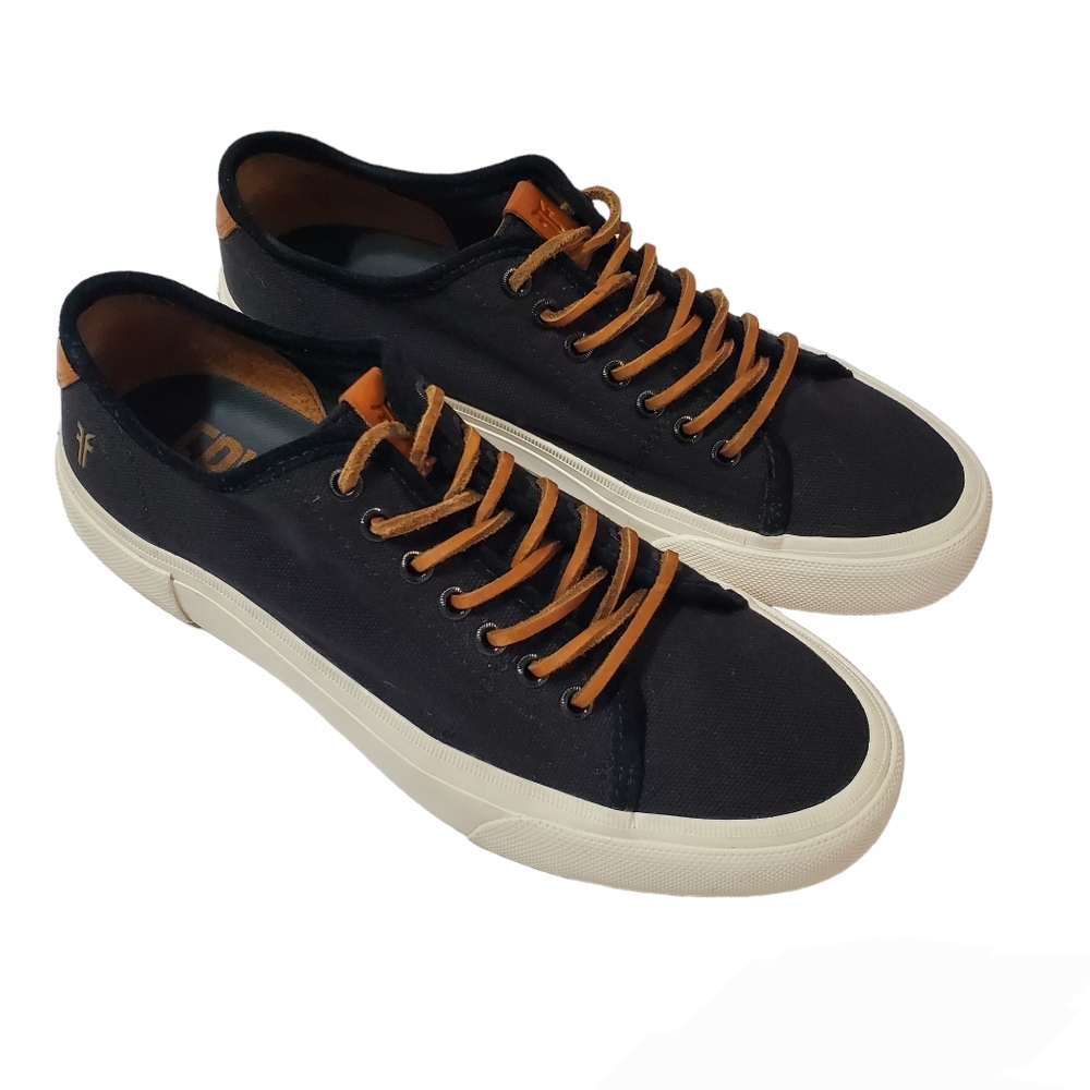 Frye Ludlow Low Top Men's Black Canvas Sneaker Size 9.5